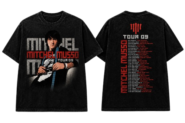 Black Tour 09 tee, front and back with tour dates